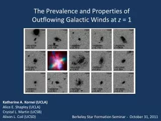 The Prevalence and Properties of Outflowing Galactic Winds at z = 1