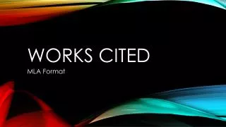 works cited