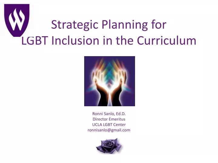 strategic planning for lgbt inclusion in the curriculu m