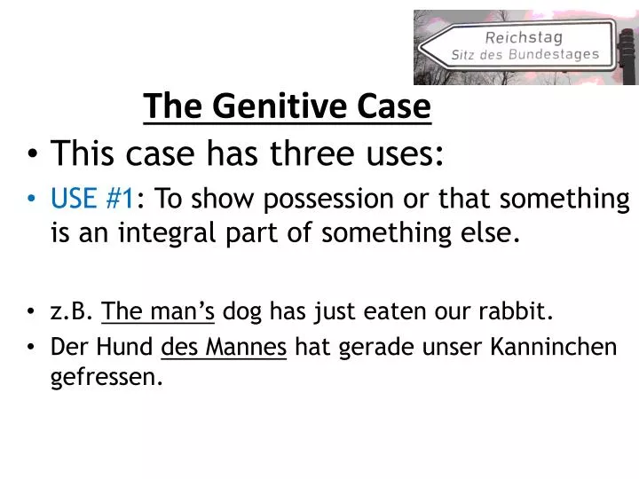 the genitive case
