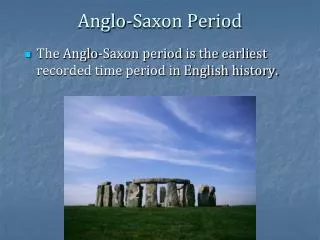 Anglo-Saxon Period