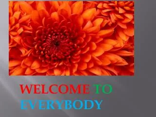 WELCOME TO EVERYBODY