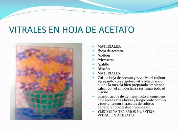 vitrales en hoja de acetato