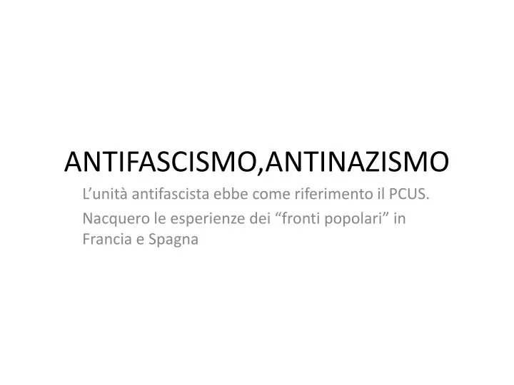 antifascismo antinazismo