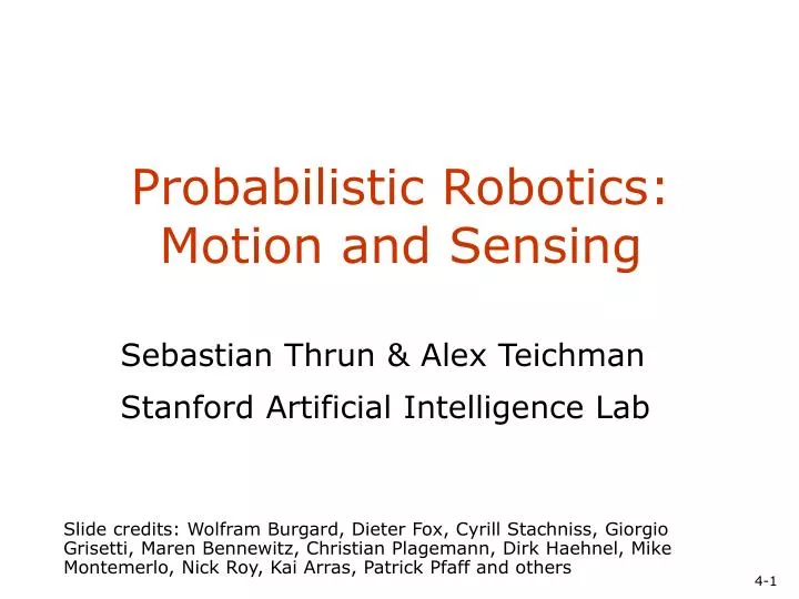 probabilistic robotics motion and sensing