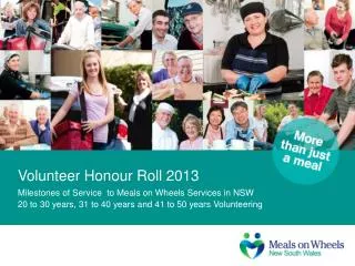 Volunteer Honour Roll 2013