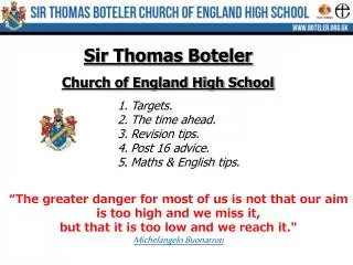 Sir Thomas Boteler Church of England High School