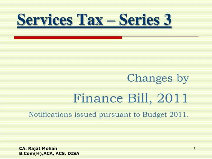 services tax series 3