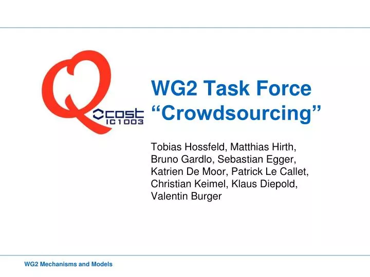 wg2 task force crowdsourcing