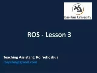 ROS - Lesson 3