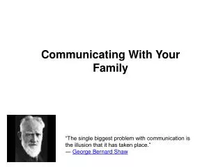 Communicating With Your Family