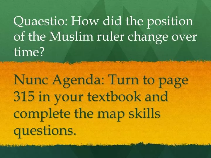 nunc agenda turn to page 315 in your textbook and complete the map skills questions