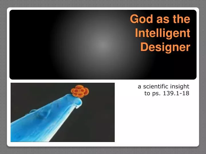 god as the intelligent designer