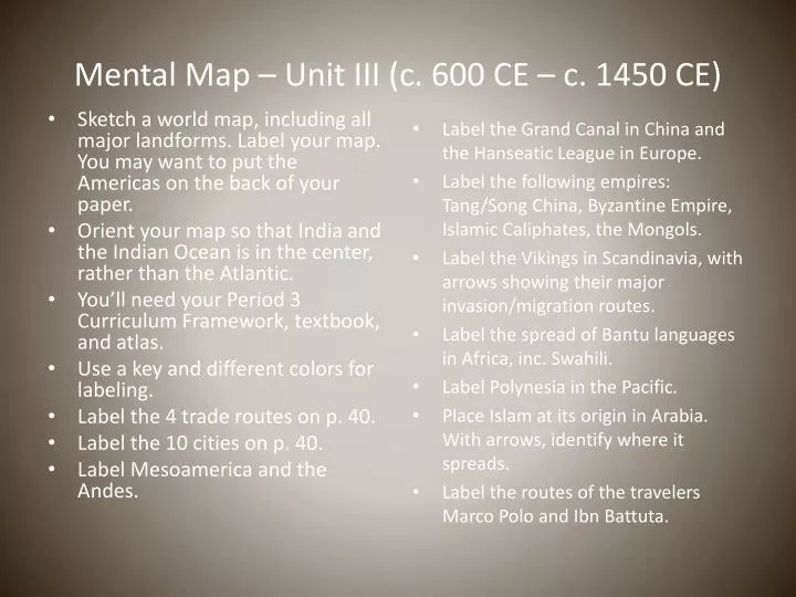 mental map unit iii c 600 ce c 1450 ce