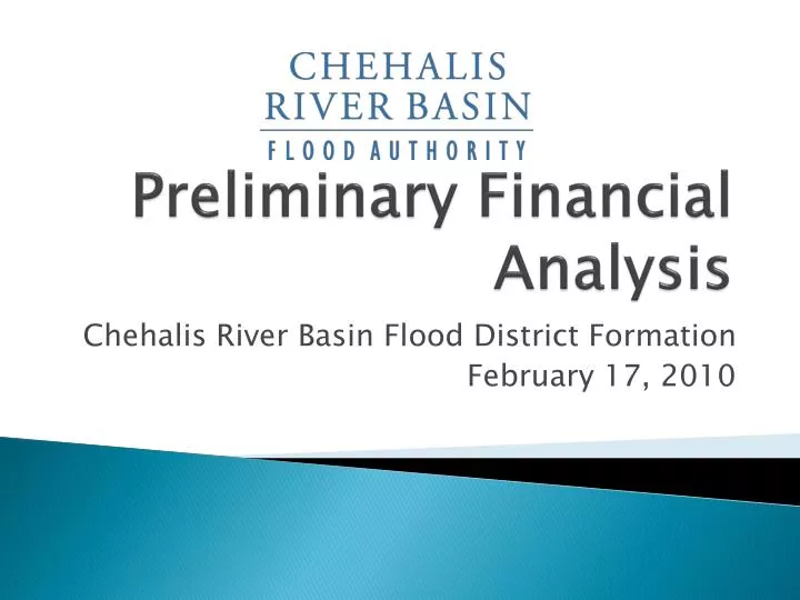 preliminary financial analysis