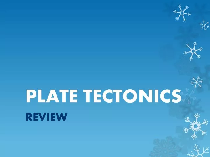 plate tectonics