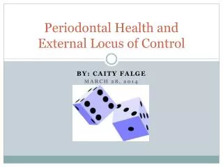 Periodontal Health and External Locus of Control