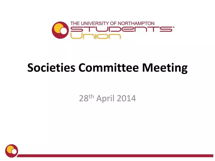 societies committee meeting