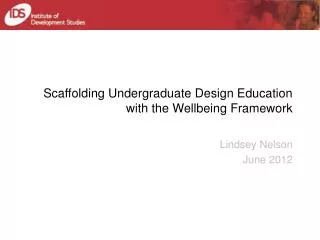 Scaffolding Undergraduate Design Education with the Wellbeing Framework