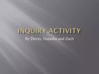 Inquiry Activity