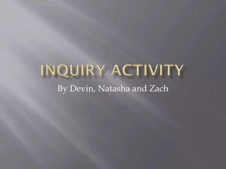 inquiry activity