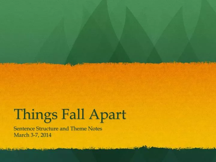 things fall apart