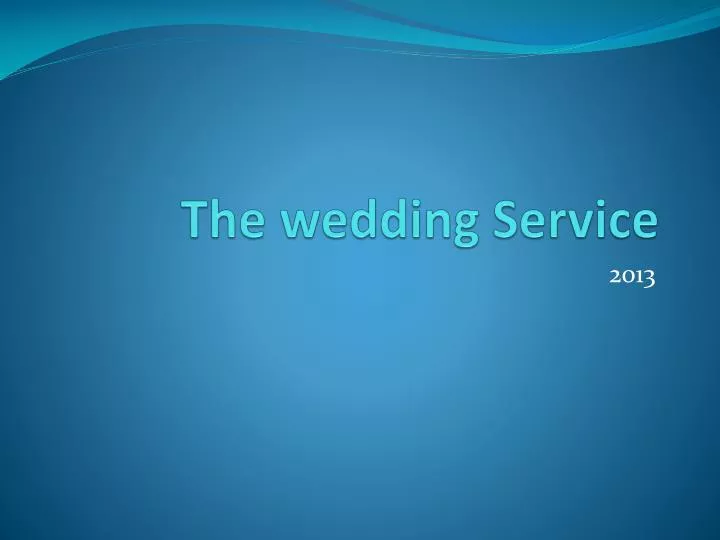 the wedding service