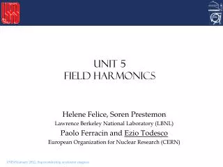 Unit 5 Field harmonics