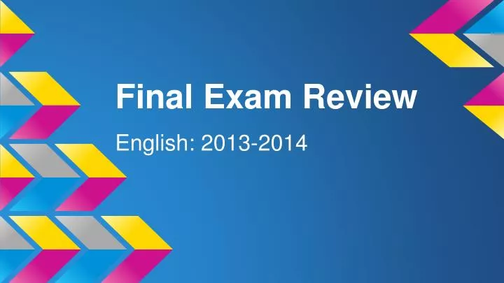 final exam review