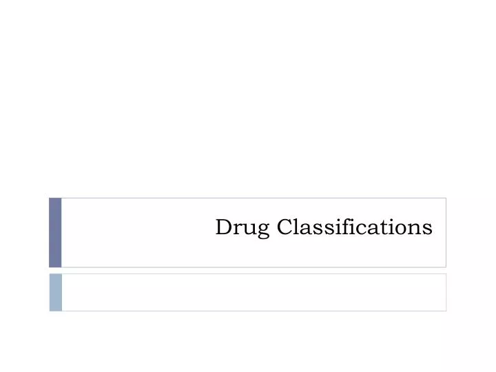 drug classifications