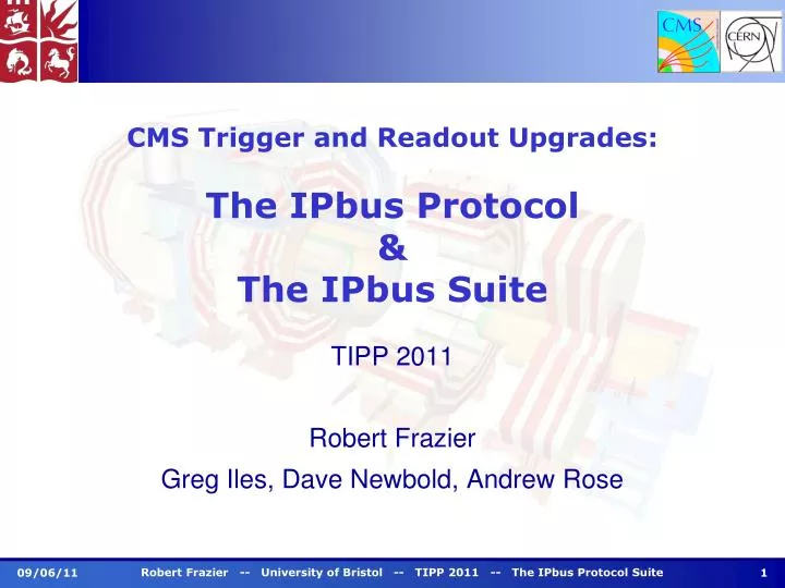 cms trigger and readout upgrades the ipbus protocol the ipbus suite