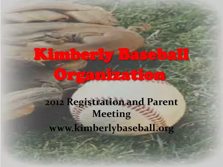 kimberly baseball organization