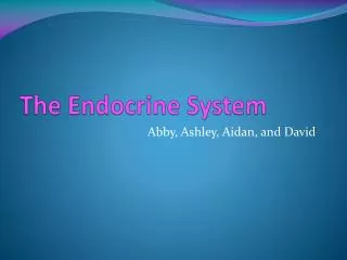 The Endocrine System