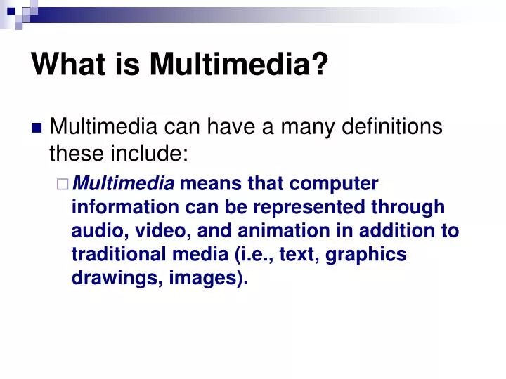 what is multimedia