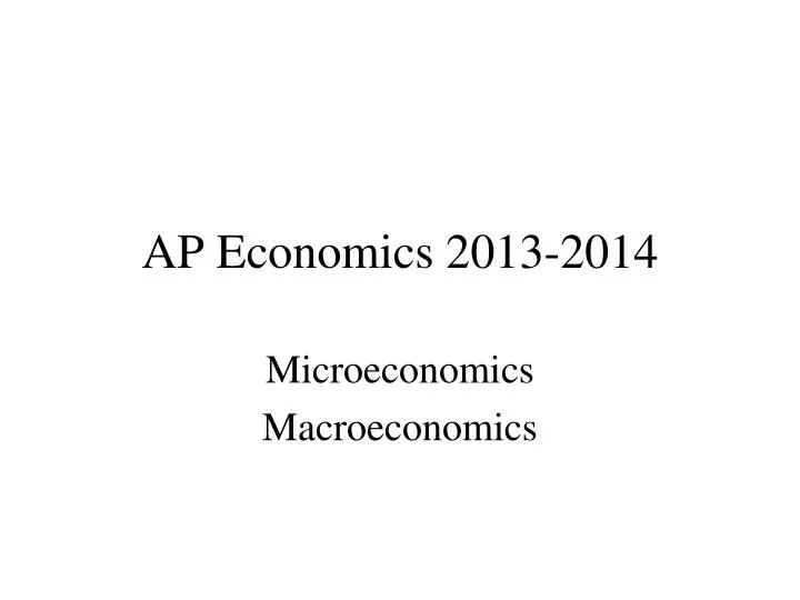 ap economics 2013 2014