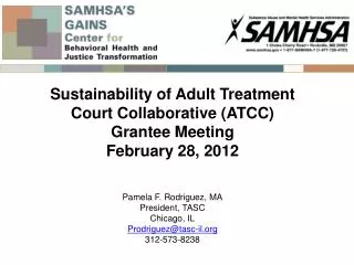 Sustainability of Adult Treatment Court Collaborative (ATCC) Grantee Meeting February 28, 2012