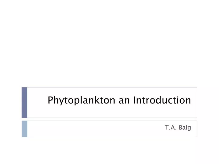 phytoplankton an introduction