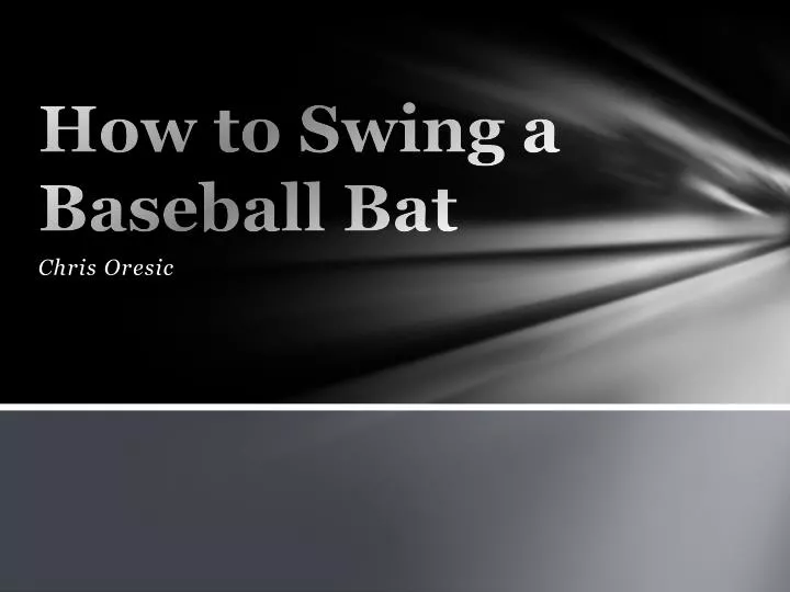 how to swing a baseball bat