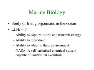 Marine Biology