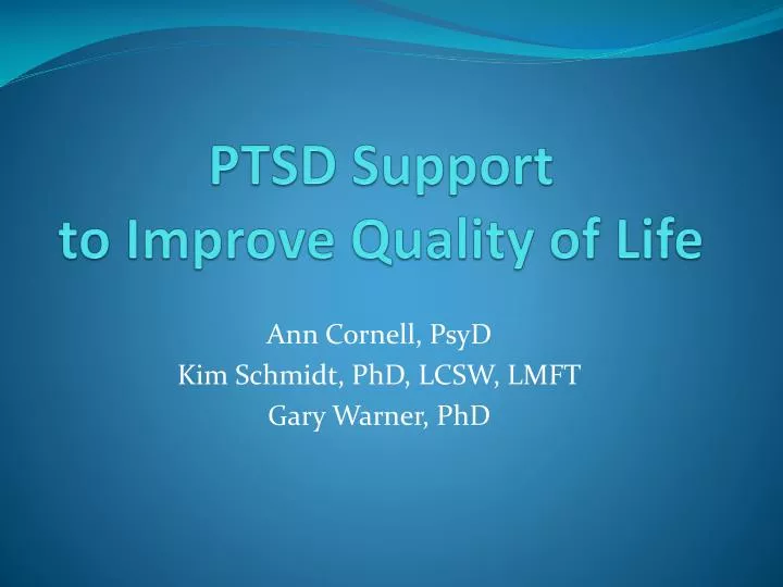 ptsd support to improve quality of life