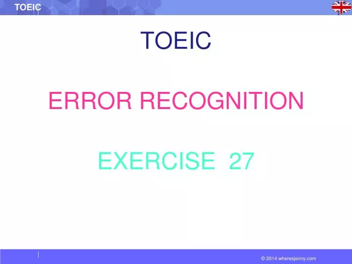 toeic error recognition exercise 27