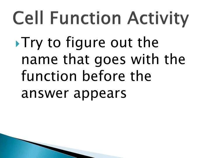 cell f unction activity