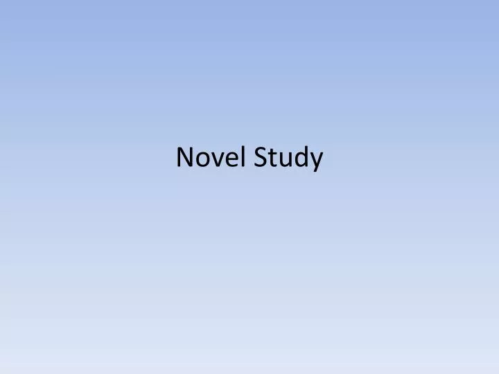 novel study
