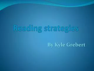 Reading strategies