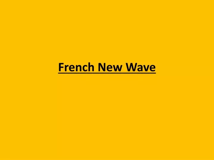 french new wave