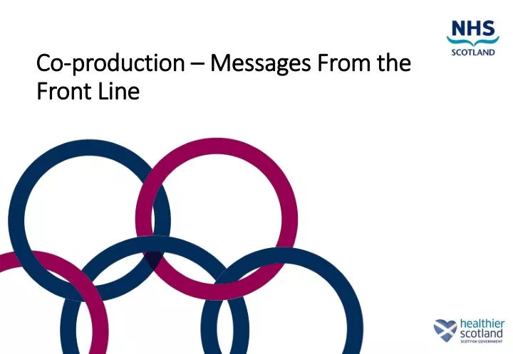 co production messages from the front line