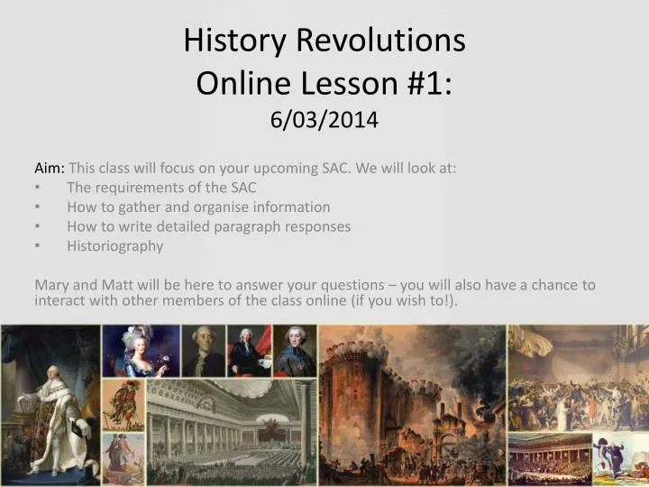 history revolutions online lesson 1 6 03 2014