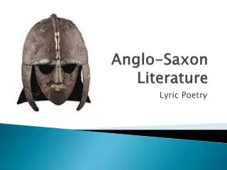 Anglo-Saxon Literature