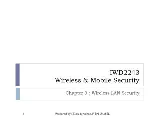 IWD2243 Wireless &amp; Mobile Security