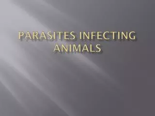 Parasites infecting Animals